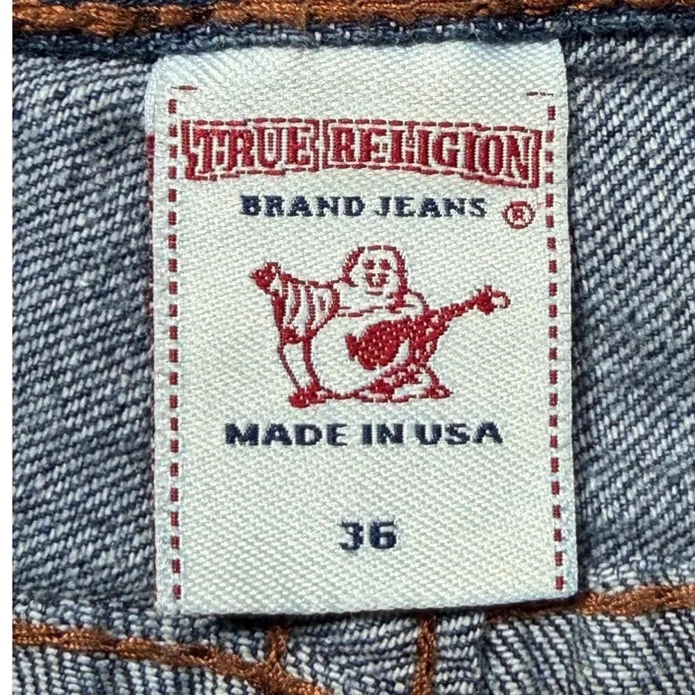 Vintage True Religion Billy Jeans‎ 36 Blue Cotton y2k Bootcut USA Made Men's